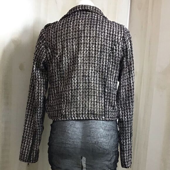 House Of Harlowe 1960 x Revolve Dean Tweed Moto Jacket Size Medium - Picture 3 of 8